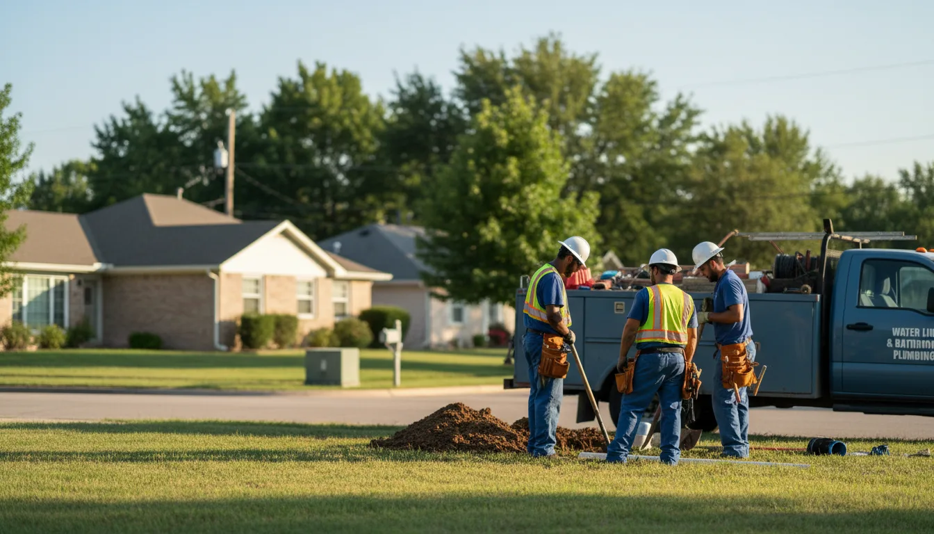 Residential water line and bathroom plumbing service in Hoagland, IN